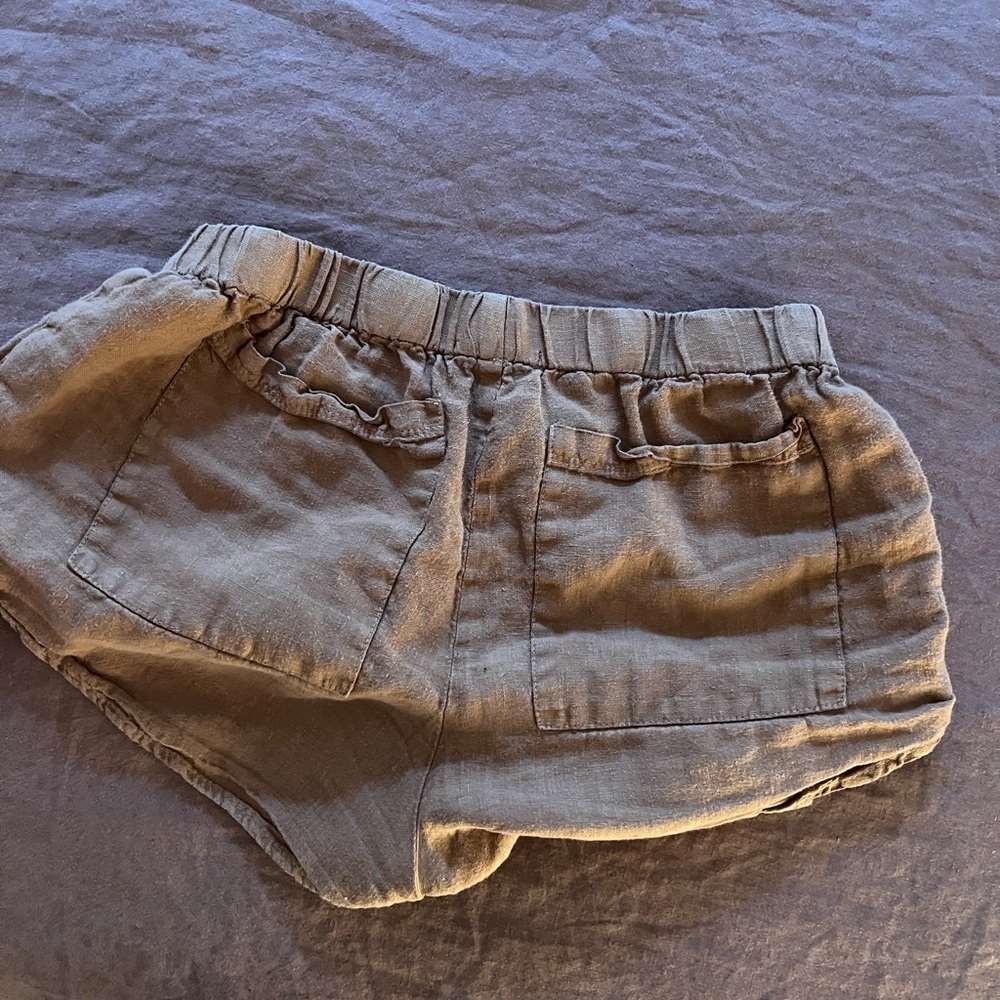 Mate the label organic linen shorts, tan color, size S